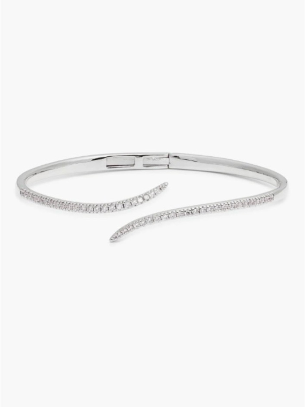 NWOT Nordstrom Zirconia Bypass Cuff Bracelet platinum layer/cubic zirconia